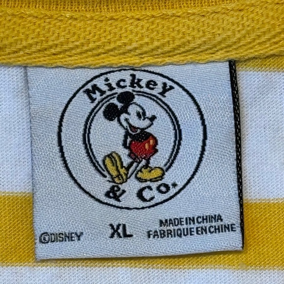 Disney Mickey & Co PLUTO Striped Tee • Retro Yellow Character Shirt (XL) - Picture 3 of 9
